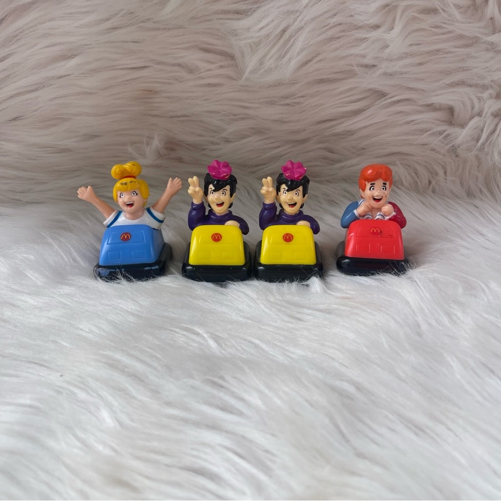 Vintage 1987 McDonald’s The New Archies Bumper Cars Lot of 4